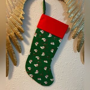 Cute kitty cat holiday christmas stocking puppy handmade